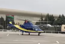 İtaliya helikopteri Bakıda eniş edib